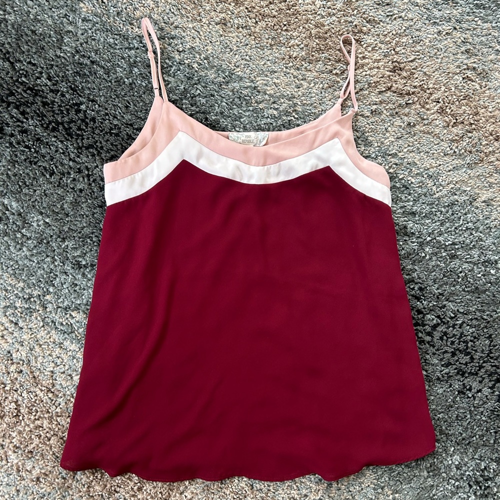 Pink Republic Burgundy and Blush Camisole